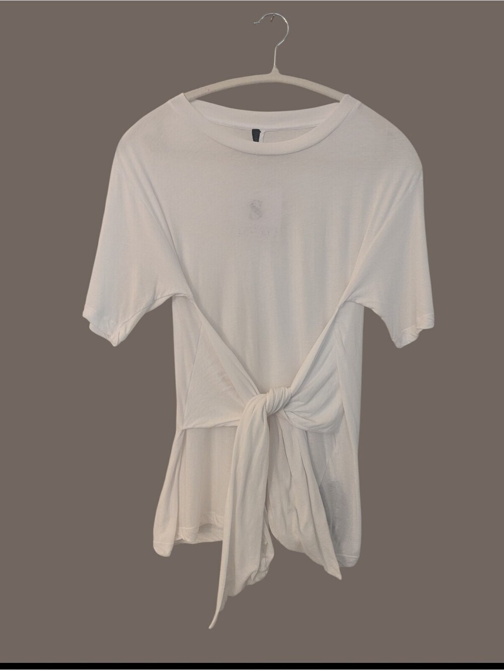 BEN TAVERNITI UNRAVEL PROJECT TIE FRONT T-SHIRT | MADE IN ITALY | SIZE XS
